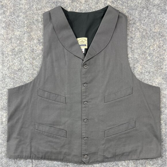 River Junction Trade Co Mens Vest Size 2XL 50 Ranch Western Cowboy Rodeo Gray - Picture 1 of 7